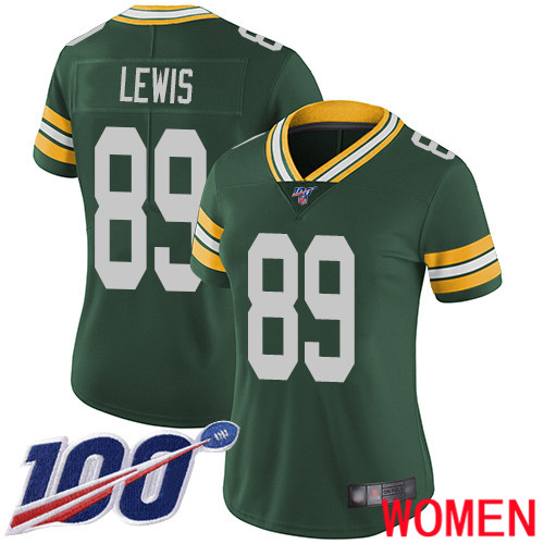 Green Bay Packers Limited Green Women #89 Lewis Marcedes Home Jersey Nike NFL 100th Season Vapor Untouchable->green bay packers->NFL Jersey